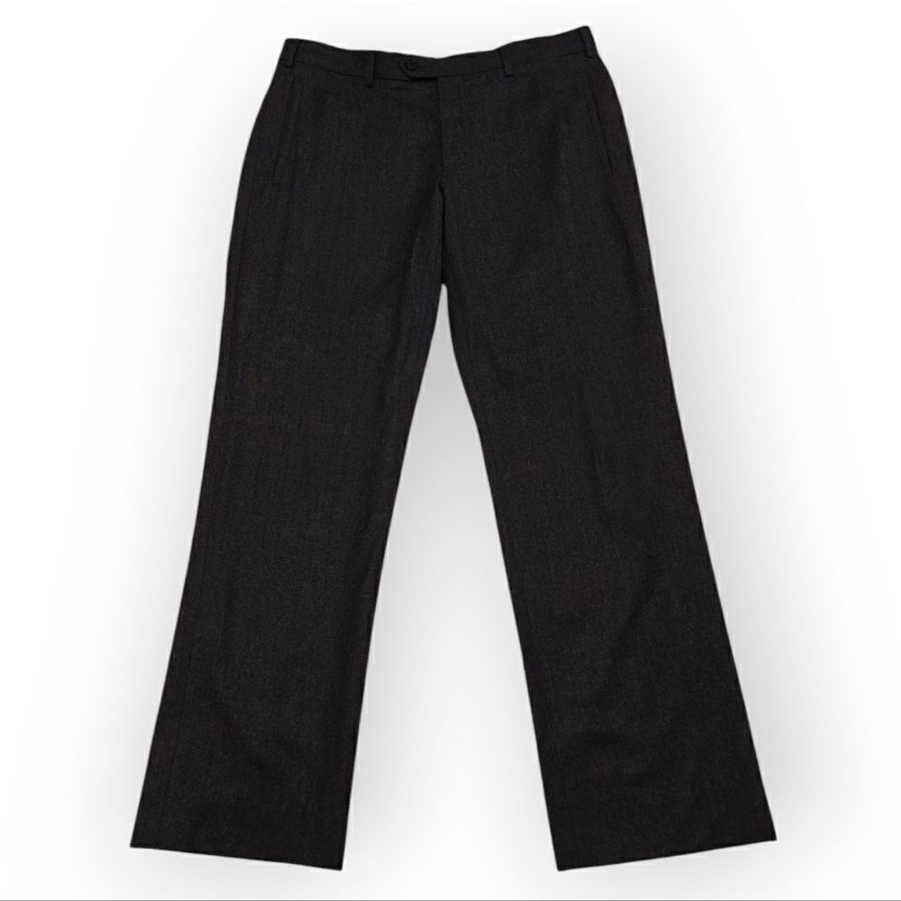 Prada 100% Wool Gray Trousers Classic Straight-Leg Design Size 48R L